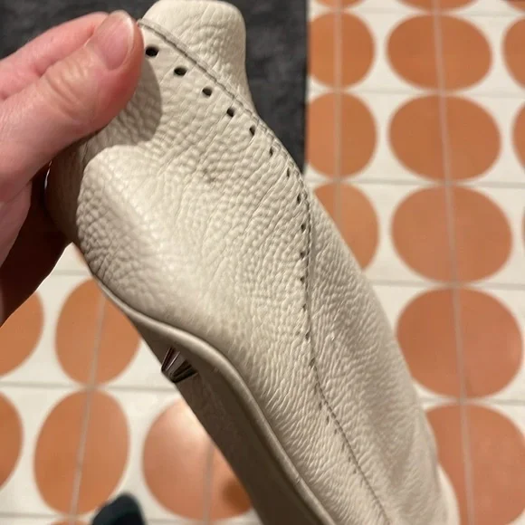 Coach Hampton Pebbled Leather Tassel Satchel Handbag Shoulder Purse Beige - Picture 4 of 9